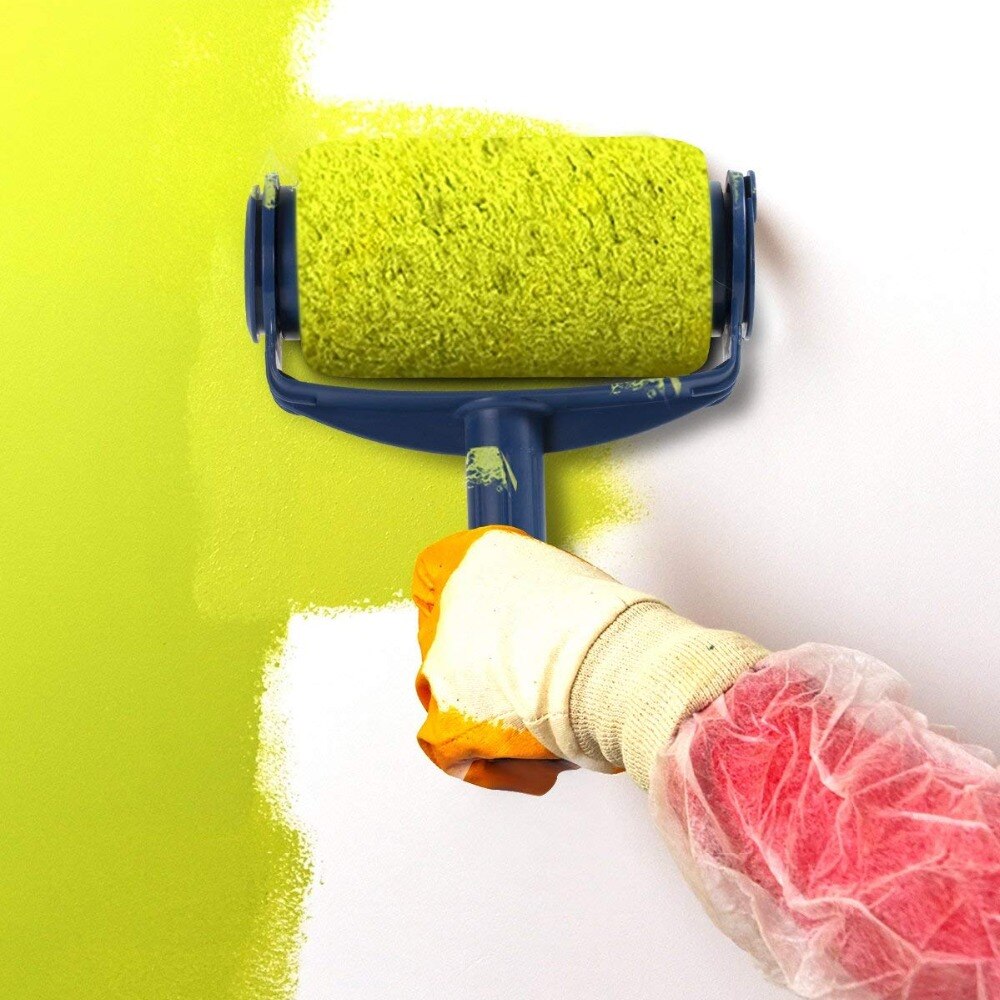 Sömlös paint runner pro rullborsteverktyg flockad kanter väggmålning roller pensel paint roller med 2 roller