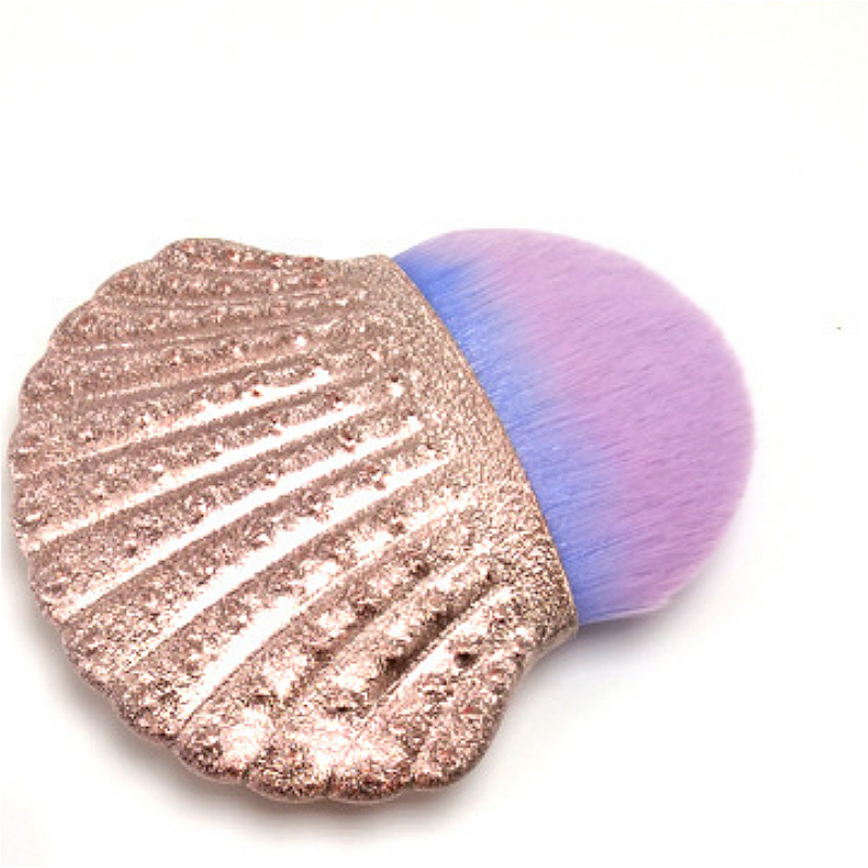 Shell Foundation Blush Brush Beauty Make-Up Tools Draagbare Multifunctionele Make-Up Kwasten: 03