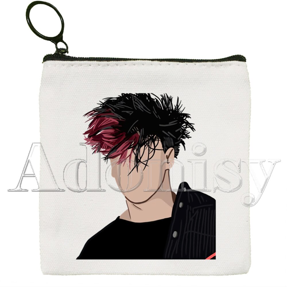 Yungblud Koreanische Stil Cartoon Gedruckt Leinwand Tasche Leinwand Einfache und Modische Lagerung Tasche: M