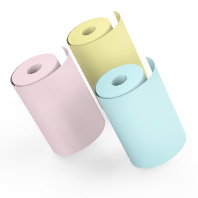 3 stk/sett termisk klistremerke selvklebende utskrift papir lim regning kvittering fargerik holdbar for paperang  p2 printer liten pos mach