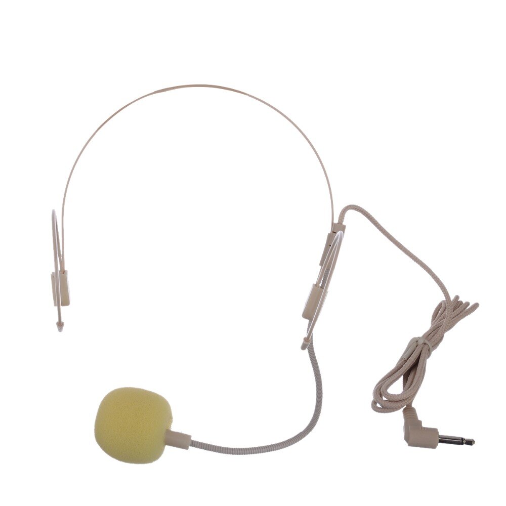 Juego de auriculares con doble gancho para la oreja, cabezal de micrófono con cable, auriculares multifuncionales, micrófono con Mini enchufe de 3,5mm para podio Speech