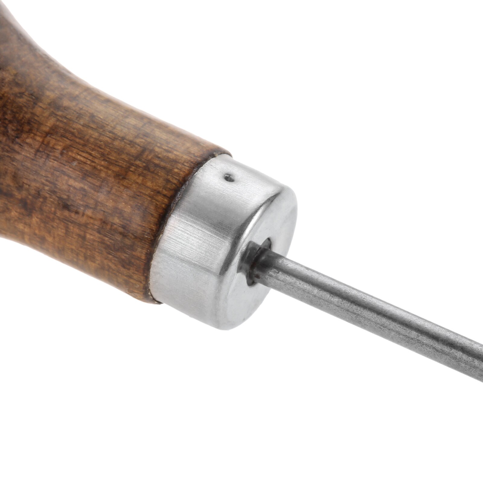 1PC Wooden Handle Sewing Awl Scratch Awl Tool Pin Punching for Leather Pouch Hole DIY Handmade Stitcher Shoe Repair Tool