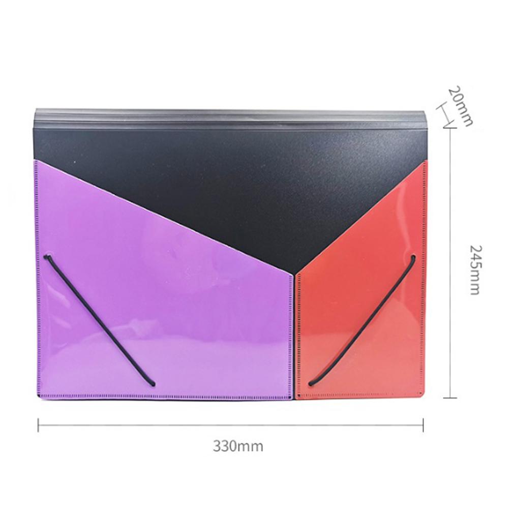 13 Pockets Document Organizer Expanding File Folder A4 Size File Document Organizer Holder Business Office Supplies