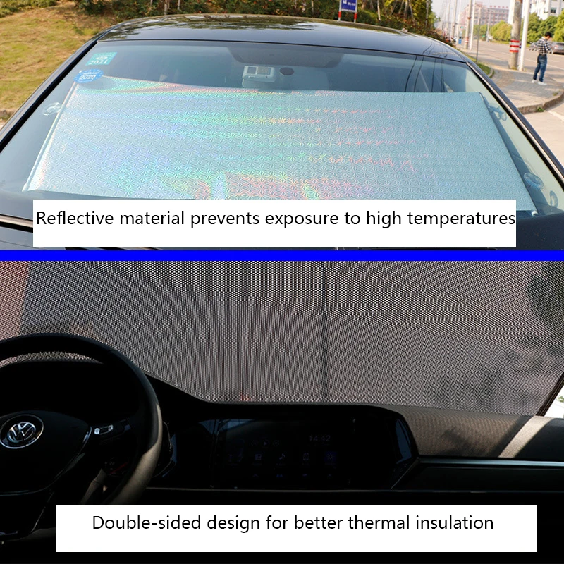 Auton suojavarusteet automaattinen sisäänvedettävä aurinkosuoja aurinkovarjo etuikkunan aurinkosuoja verhot sisätilat tuulilasi