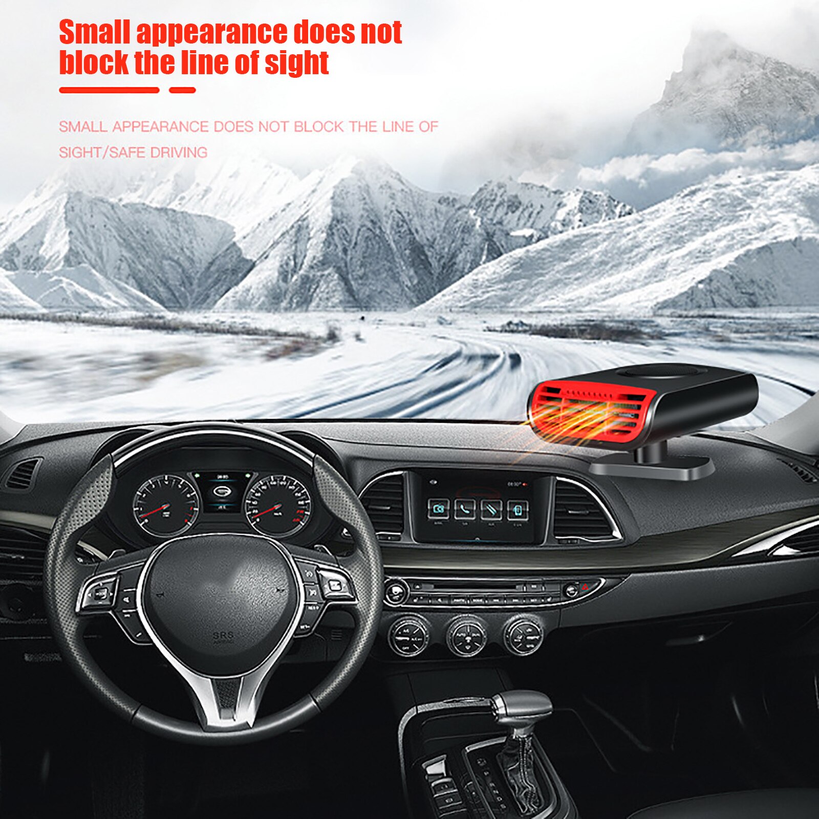 12V 150W 2 in 1 Car Heater Defrost Auto Windshield Defogger 180 Degree Rotatable Car Heater Fast Heating Cooling Fan