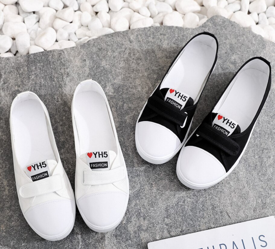 Baskets femme toile chaussures femme chaussures plates chaussures blanches chaussures décontractées noir mocassins femme