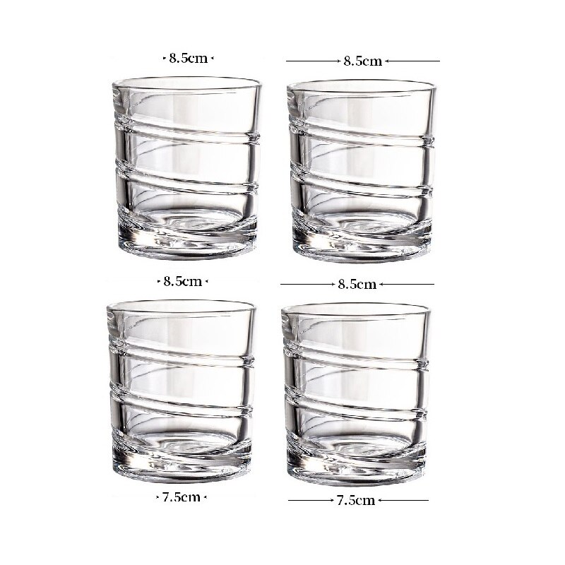 2/4PCS Rotating Whiskey Glass Old Fashioned Glass For Drinking Bourbon Scotch Cocktails Whisky Shake Cup Personality