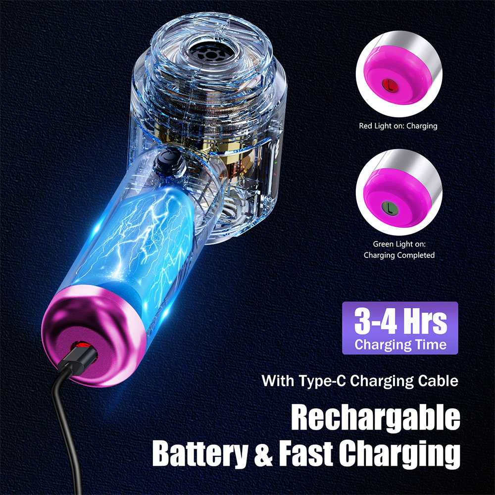 Cleaning Blower Tool Car Vacuum Cleaner Type-C Charging Portable Electric Air Duster Blow Drying Dust Removal 3 Gears adjustable