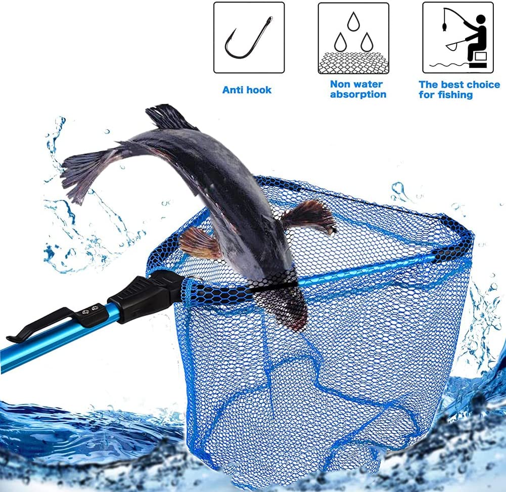 Leo Opvouwbare Visnet Voor Steelhead, Zalm, Kajak, Meerval, Bass, Forel Vissen, duurzaam Telescopische Uitbreiding Vis Schepnet