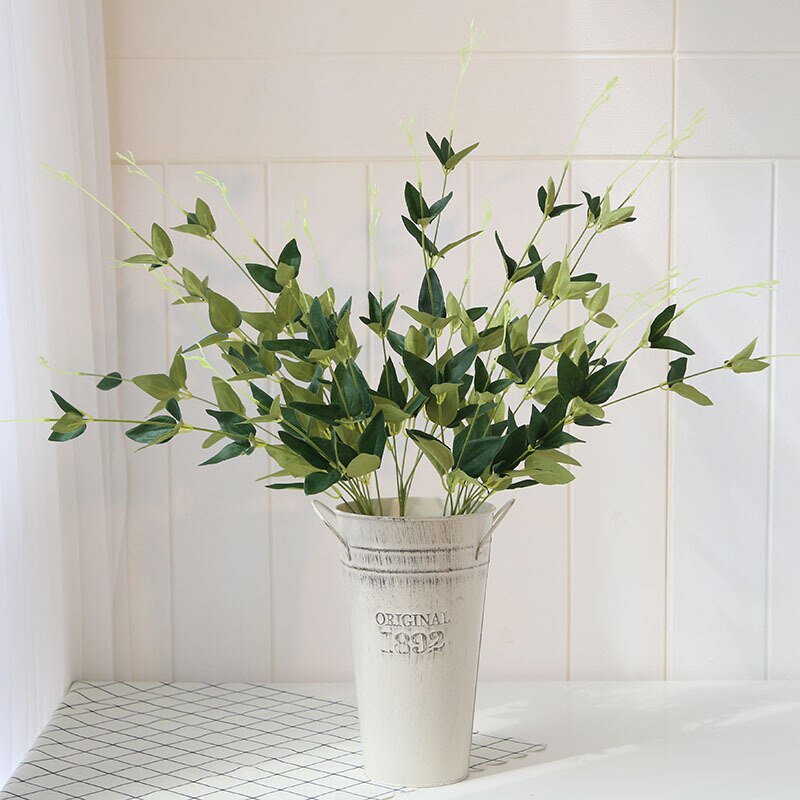 3 farve kunstige blade græs klematis plast plante gren 70cm høje kunstige planter vase hjem bryllup juledekoration