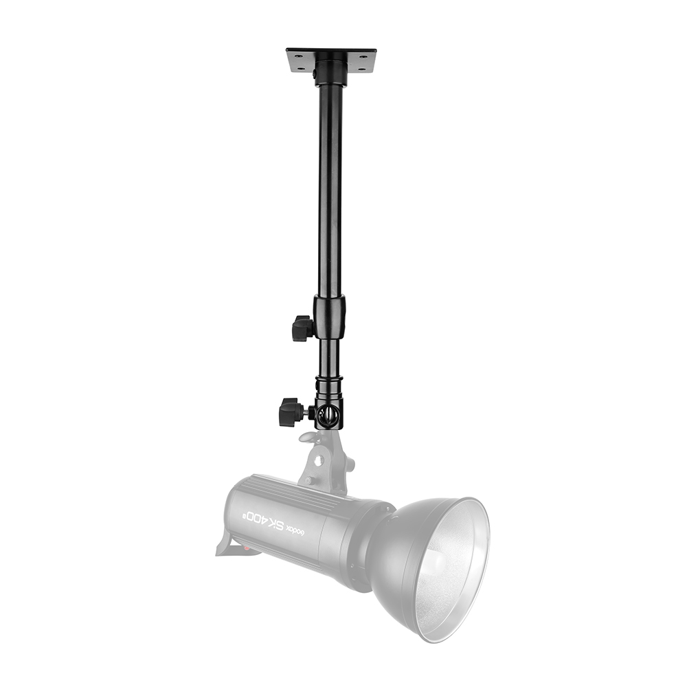 Photo Studio Two Section Adjustable Ceiling Wall Overhead Light Stand