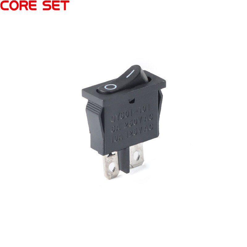 5Pcs Dunne KCD1-110 Rocker Switch Zwart Rood 19*7Mm Super Dunne Rocker Schakelaar 2 Pins 2 Versnellingen op Off 6A 250V 10A 125VAC