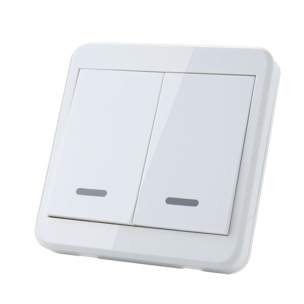 KTNNKG 433 MHz télécommande universelle sans fil 86 panneau mural émetteur RF avec 1 2 3 boutons pour interrupteur d'éclairage de la maison: 2 Buttons