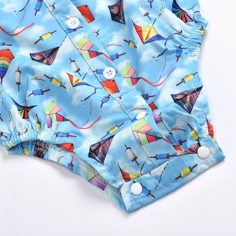 Zomer peuter jongens jumpsuit baby jongen heer strik korte mouwen romper 13