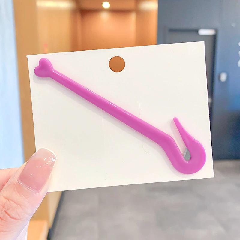 Nuevas herramientas para quitar bandas de goma para el cabello, cortador de goma para no daña la cabeza de salón, cuchillo para cortar, accesorios de estilismo, colores mezclados: Rojo rosado