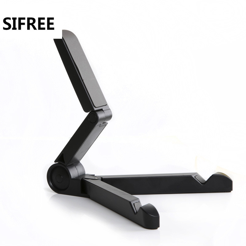 SIFREE Foldable Adjustable Angle Tablet Bracket Stand Holder Mount for Tablet PC Mobile Phone Holder Less Than 10 Inch: Black