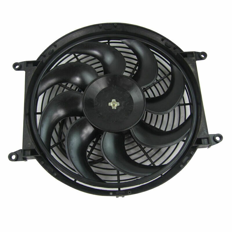 14" Car Fan 80W Push Pull Electric Slim Radiator Fan 12V Cooling Fan & Fittings