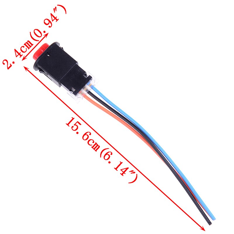 Interruptor de luz de peligro para motocicleta, intermitente de advertencia doble, señal de emergencia con bloqueo de 3 cables, 2 uds.
