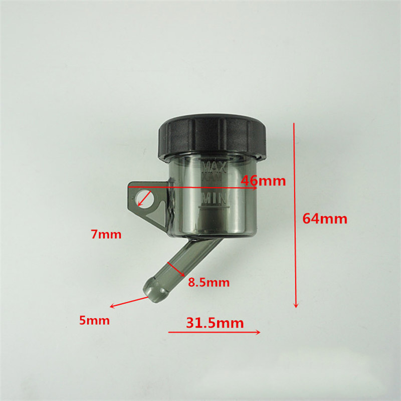 depósito de líquido de frenos delantero portátil para motocicleta, depósito de embrague Push Up, tapón de fluido de aceite, olla de aceite dividida para moto cross ATVs