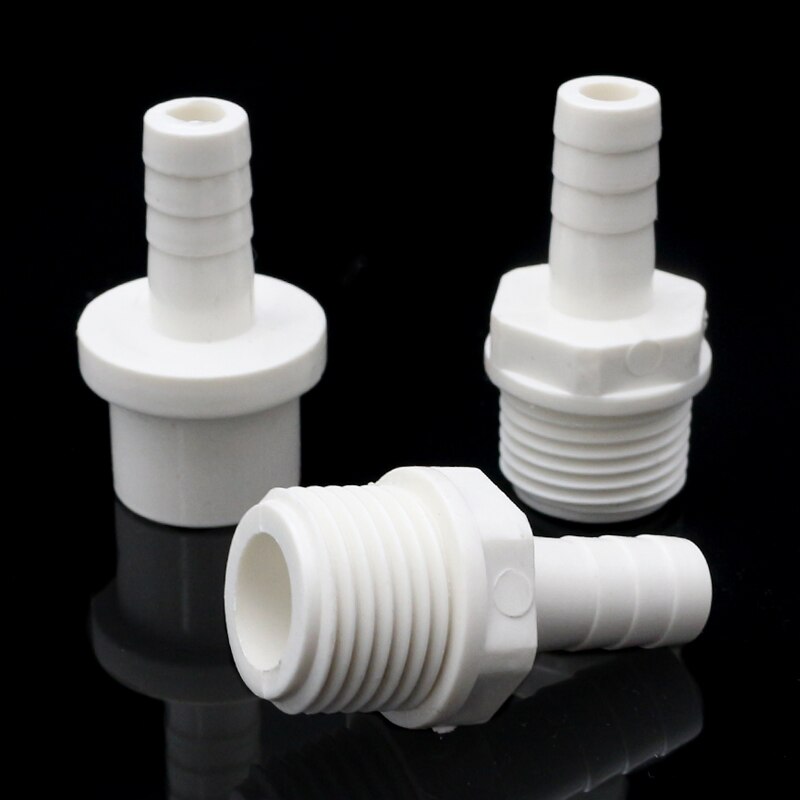 NuoNuoWell Water Tank PVC Barb Hose Tail Reducer Pagoda Joint Soft Pipe Coupling Connector Male Thread 20x10 Aquarium Tools