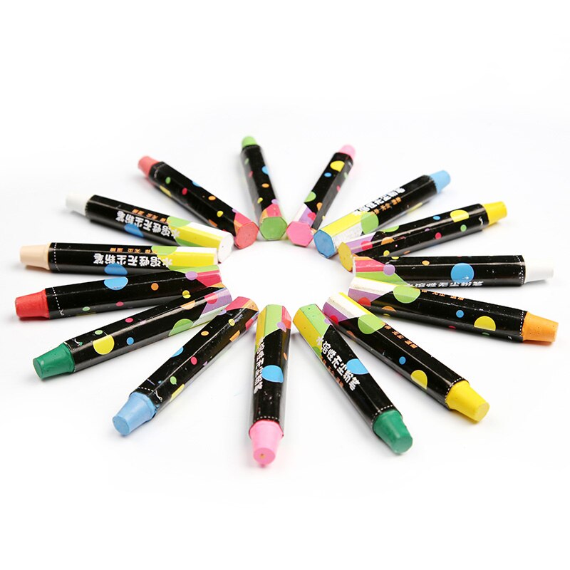 Eco-friendly water-soluble dust free chalk 10 colors 20pcs/ set durable safe chalk set