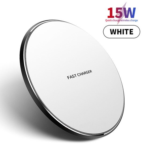 Caricabatterie Wireless Qi 30W per iPhone 13 12 11 Pro Xs Max Mini X Xr induzione Pad di ricarica Wireless veloce per Samsung S10 S20 S21: 15W Type C white