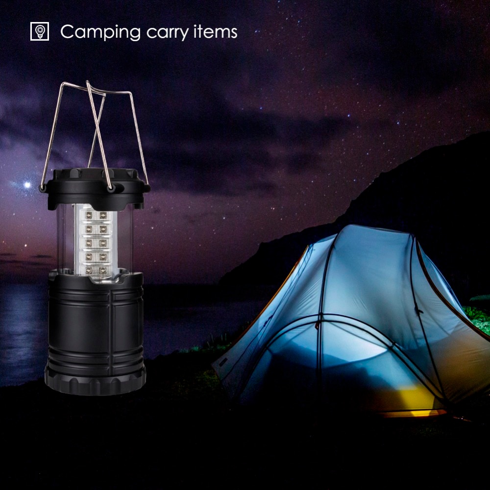 Inklapbare 30 LED Camping Lantaarn Outdoor Draagbare Verlichting Water Slip Opknoping Tent Zaklamp Camping Verlichting Lamp
