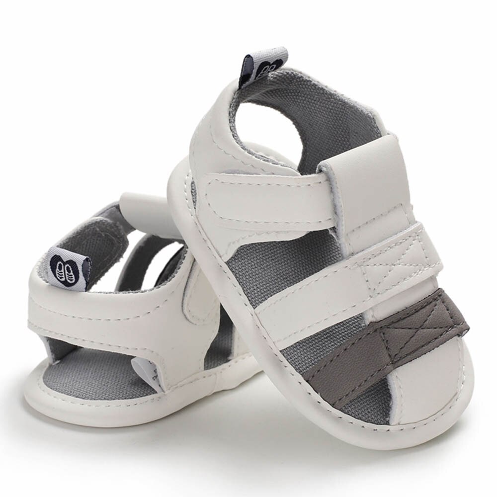 Summer Baby Boys Pu Leather Anti-Slip Breathable Sandals Mixed Color Shoes Toddler Soft Soled Garden Shoes Beach Shoes