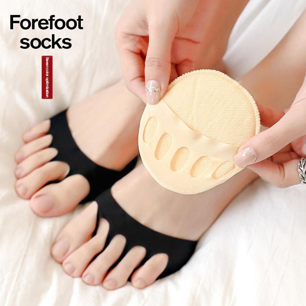 Vijf Tenen Voorvoet Pads Vrouwen Hoge Hakken Half Inlegzolen Inserts Absorbeert Teen Likdoorns Voet Pijn Care Eelt 1 Paar Shock pad Soc M5i6