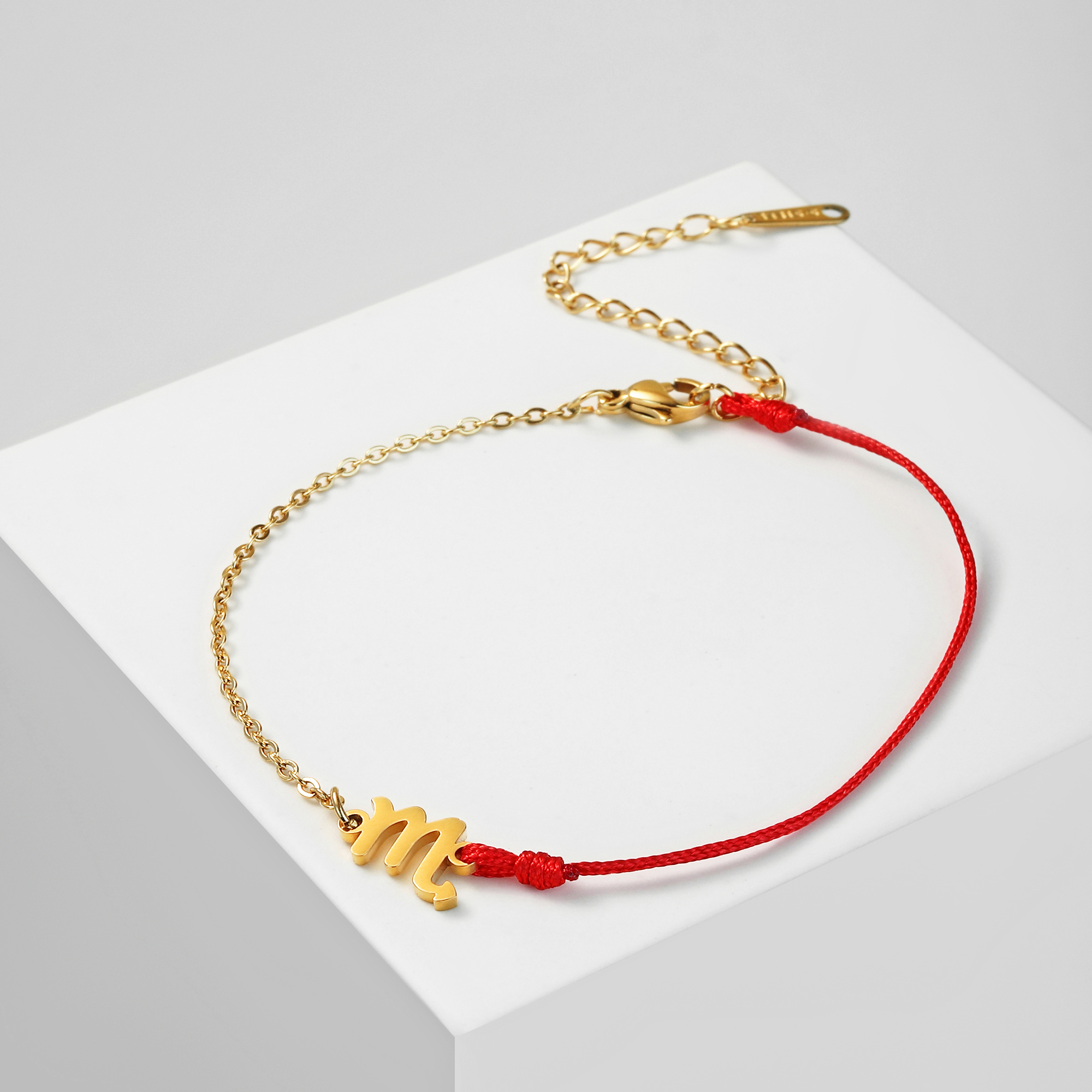 Zodiac Armband Rvs Hanger Armband Rope Chain Verstelbare Armband Voor Vrouwen Sieraden Bruidsmeisje