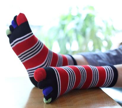 Automne et hiver hommes garçons doux couleur dessin animé cinq doigts orteil chaussettes hommes coton chaussettes hommes chaussettes: 9