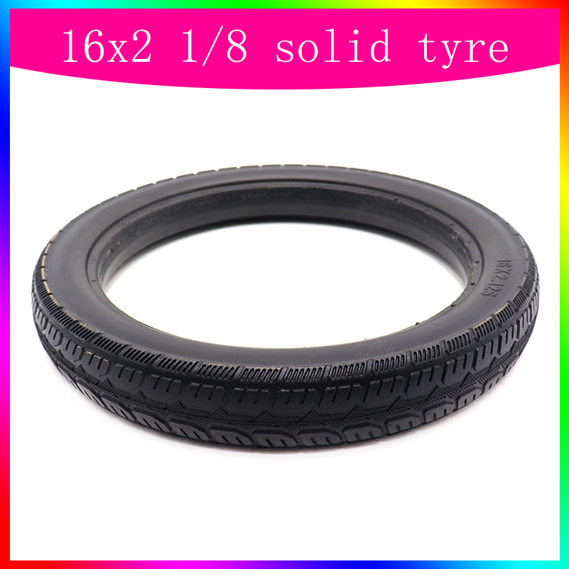 16 Inch Band 16X2.125 Solid Band Elektrische Voertuig Band Voor Fiets Mountainbike Vouwen E-Bike Non inflatie Solid Tyre