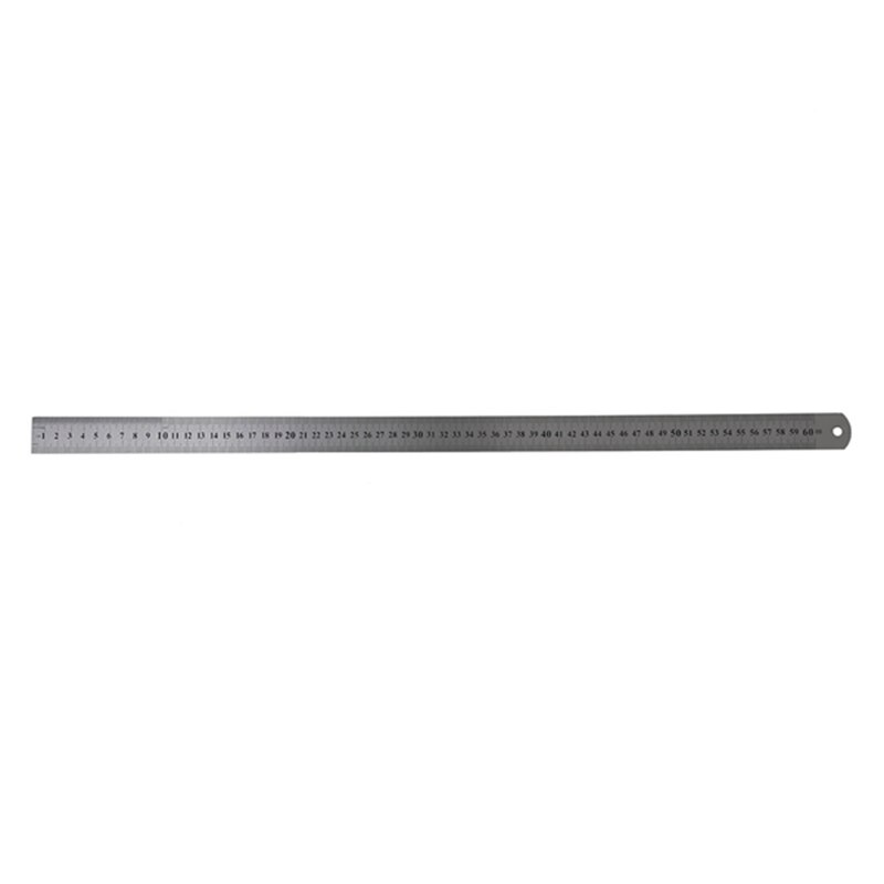 Régua reta de medição de metal inoxidável de 60cm