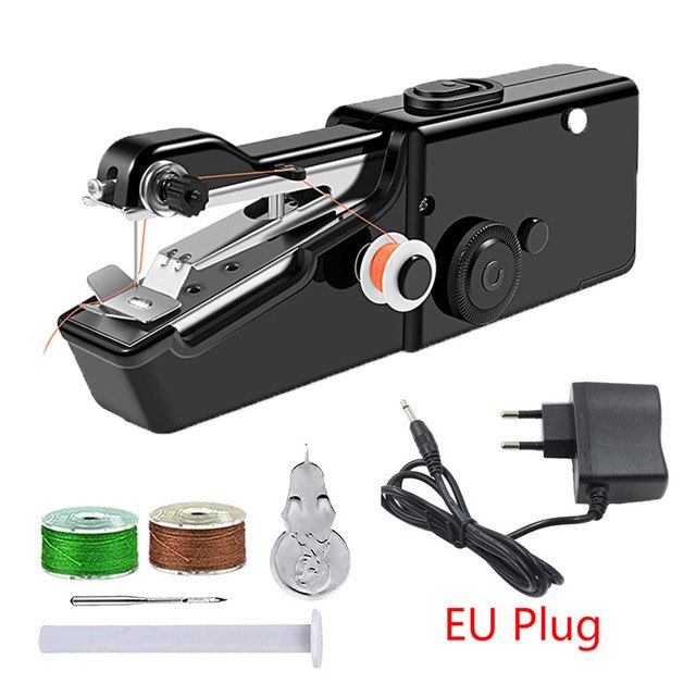Electric Portable Sewing Machine Handheld Mending Clothes Machine Cordless Stitch Household Tool Fabric Clothing Kids Cloth: B2