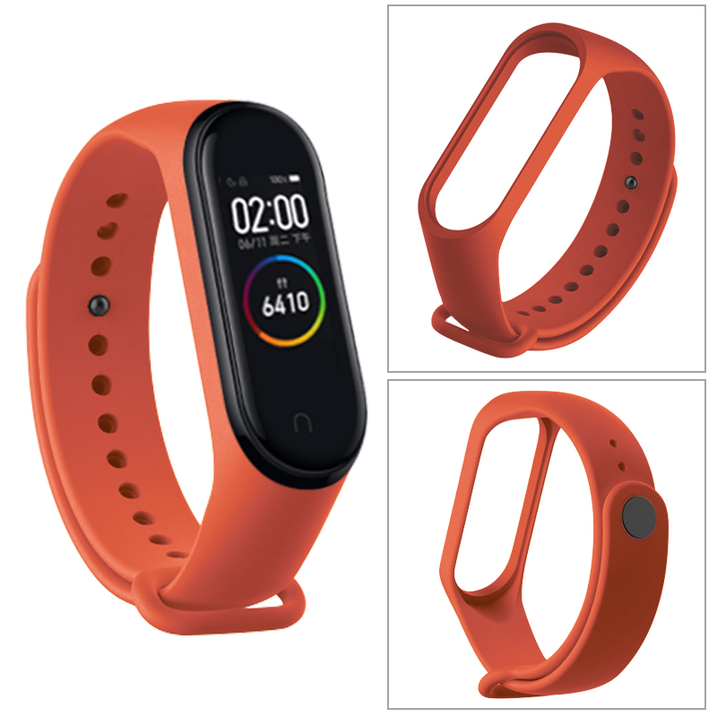 Strap For Xiaomi Mi Band 4 Strap Band 4 Wristband Strap Pink Wine Red Silicone Bracelet Xiomi Miband 4 3 Band4 Protector Film