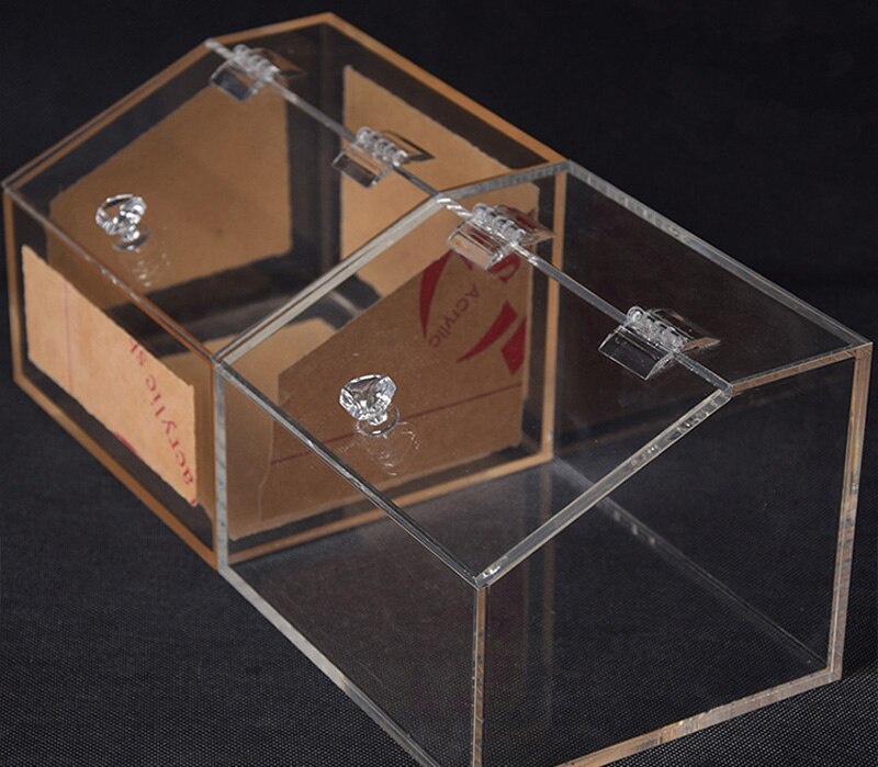 10Pcs Transparent Plastic Folding Hinges Durable Clear Acrylic Hinge Tools Cabinet Hardware Furniture Cabinet Door Hinges