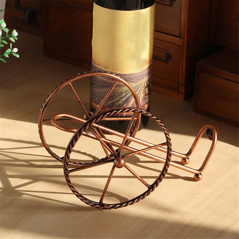 Aankomsten retro woonkamer wijnkast decoratie wijn display stand europese metalen wijnrek decoratie
