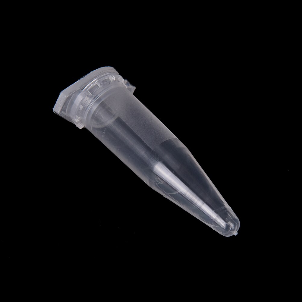 Tubo de centrífuga de plástico transparente desechable con tapa, suministros de laboratorio, 50 unids/paquete, 1,5 ML