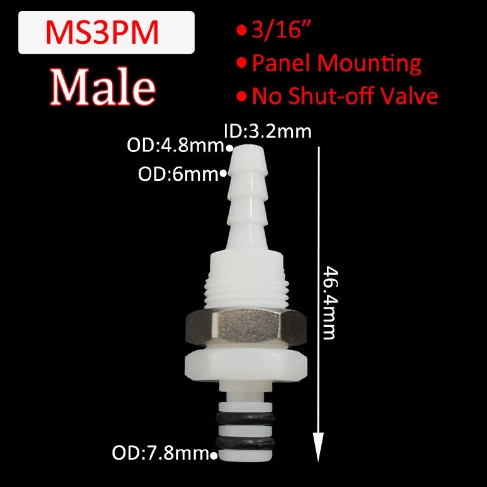 1 Stück Trenn anschluss Kupplung Schlauch verbindung Rohr verbinder Schnell kupplung S-Serie 3/16 1/4 Schlauch Widerhaken ventil: Orange