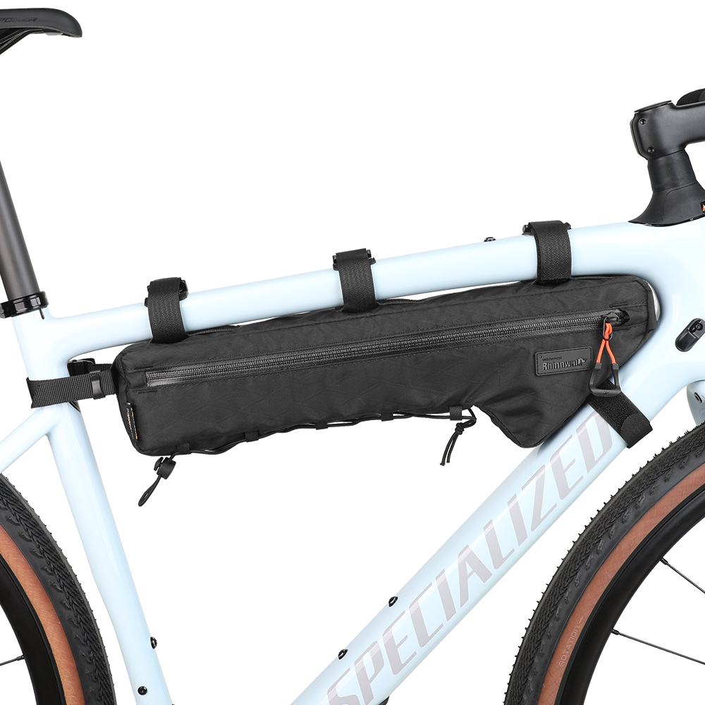 Bolsa para bicicleta, bolsa para cuadro de bicicleta, bolsa de almacenamiento triangular para accesorios de bicicleta, paquete de ciclismo para accesorios de bicicleta de montaña y carretera: Blanco