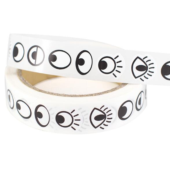 Oog Stickers Met Lijm Zwart En Wit Gekleurde Neus Steken Kinderen Handleiding Diy Activiteiten Materiaal BS95: BS9502 Black Eyes