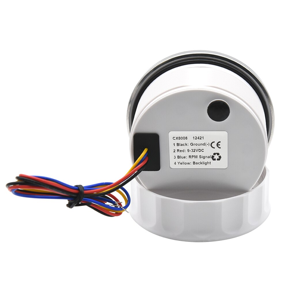 85mm contagiri per barche per auto contagiri marino con contaore LCD 3000 4000 6000 7000 8000 RPM contagiri per barche Toerenteller