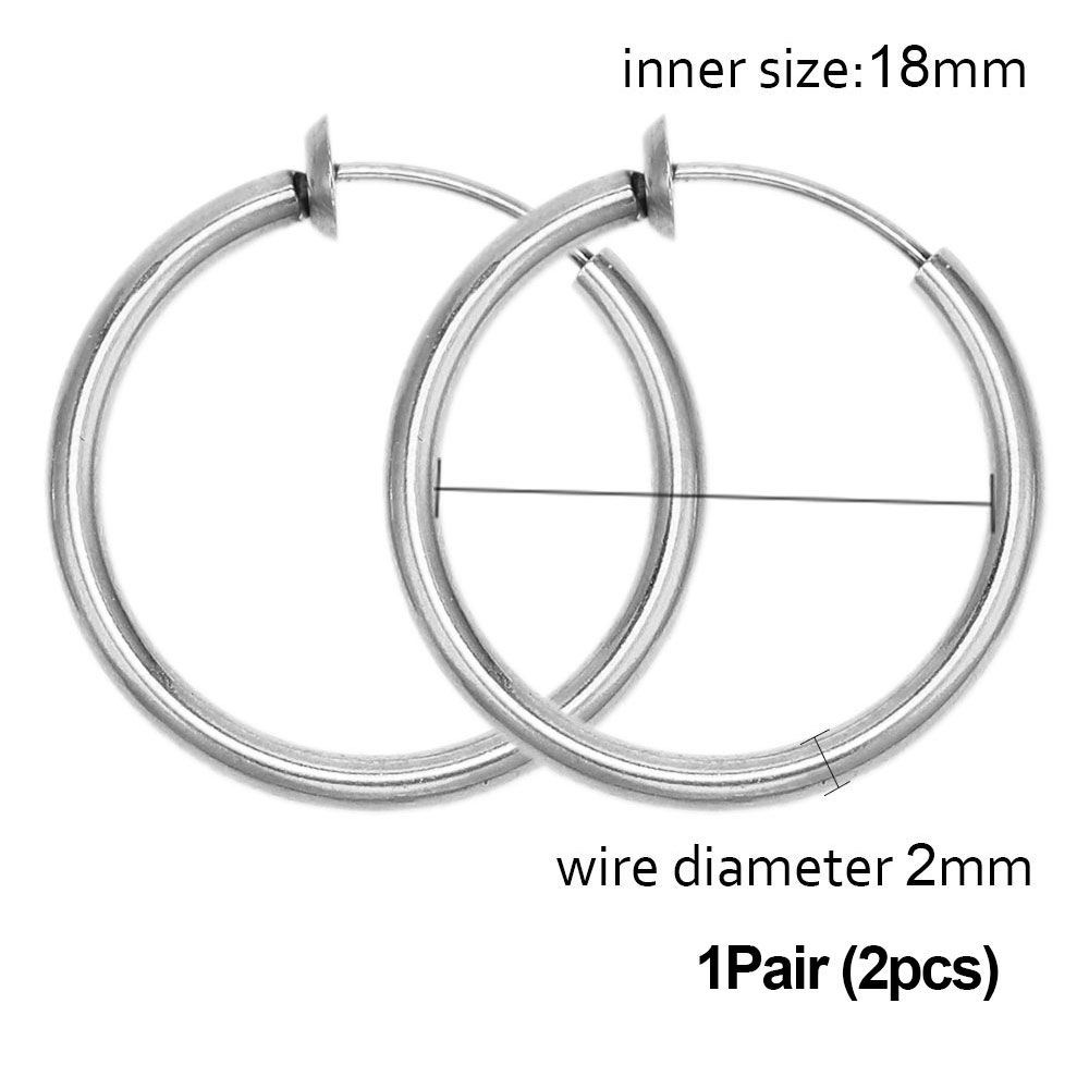 1-5 pares de aros de Clip de acero inoxidable sin agujeros para las orejas sin pendiente de perforación para pendiente de Clip sin perforación fabricación de joyas: Bronce antiguo plateado