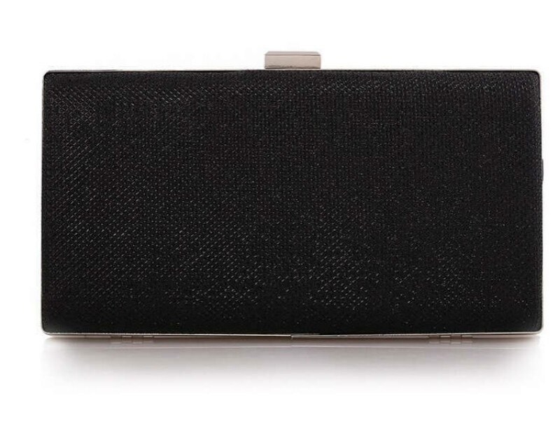 Diamond Sequin Clutch Purse Women Evening Clutch Bag Female Crystal Clutch Bag Wedding Party Banquet Black Gold Silver Two Chain