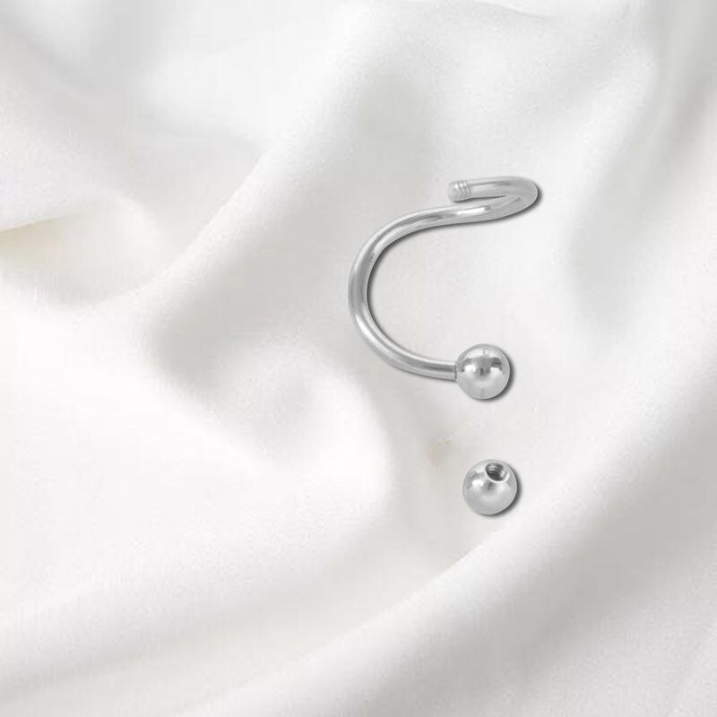 Stainless Steel Flexo Twist Helix Cartilage Ring Earring Piercing Lots Silver