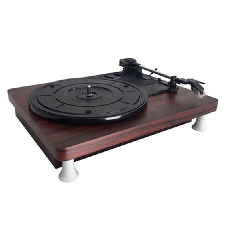 Record player wooden stereo record player antique vinyl small record player PVC flat phonograph retro stereo player