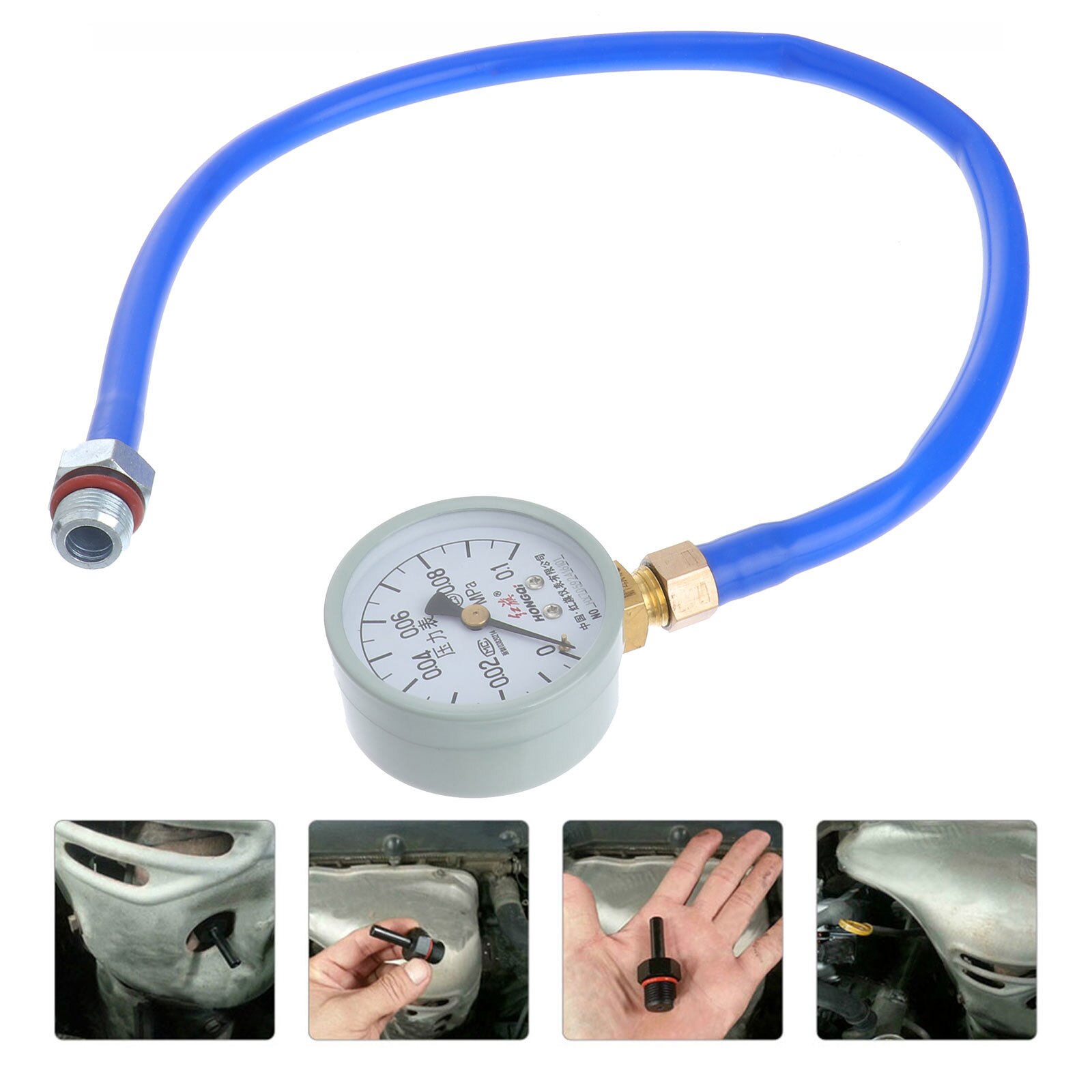 1pc Auto Emission Detector Useful Pressure Gauge Tester Exhaust Pipe Detector