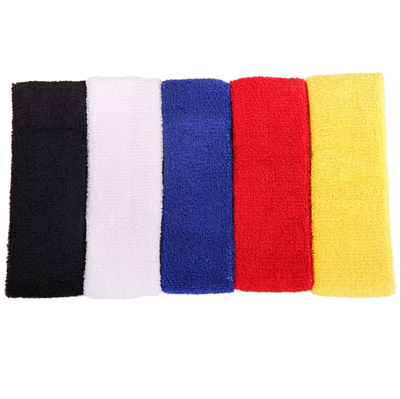 Bandas de sudor de tenis para deportes al aire libre, banda para el sudor para la cabeza y la frente, tela de rizo elástica para gimnasio, Yoga, Fitness, banda para el sudor
