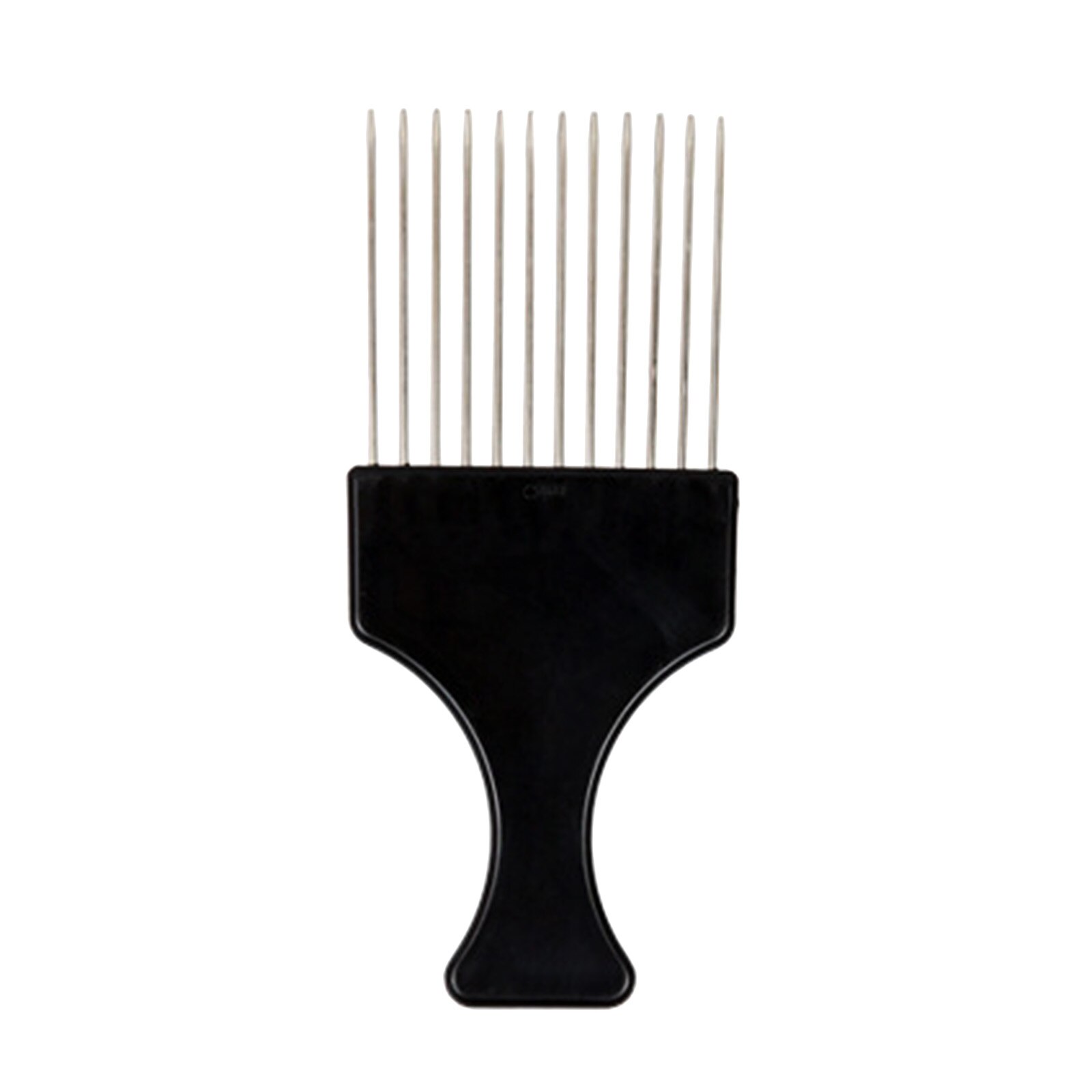 Peine Afro Americano para peluquería, herramienta para desenredar la peluca, estilismo del cabello para uso doméstico, peines de Metal negro para pelo de selección Afroamericana: Type 1