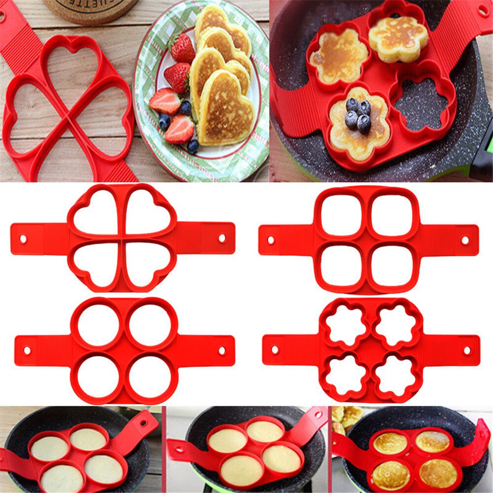 1Stck Silikon nicht Stock Fantastische Ei Pfannkuchen Hersteller Ring Küche Backen Omelett Formen kippen Herde Ei Ring bilden